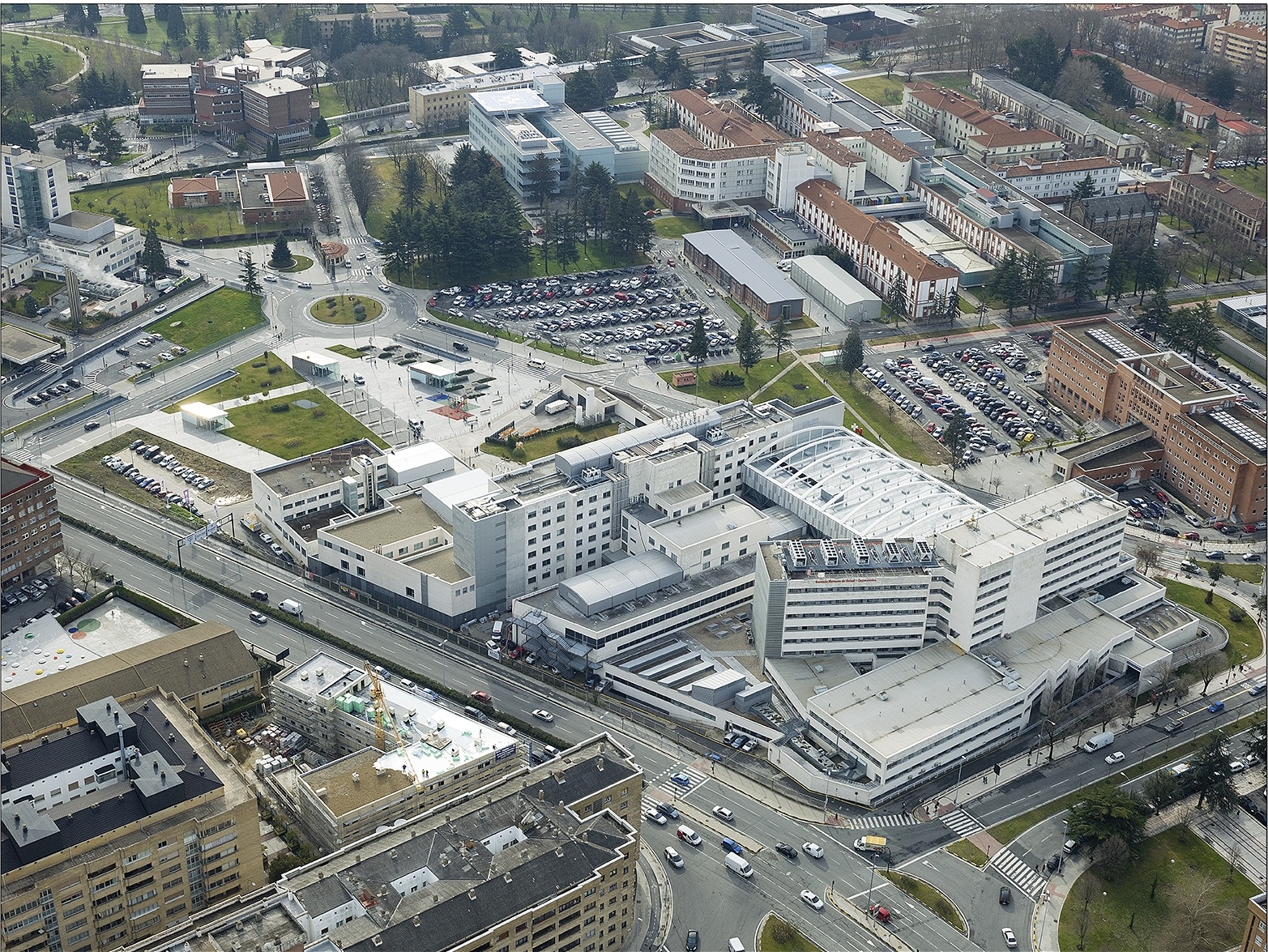 Imagen aérea del hospital